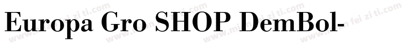 Europa Gro SHOP DemBol字体转换